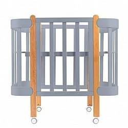 Трансформиращо Легло 5в1 Nika 60x95/60x120см Сив + Натур Ingvart