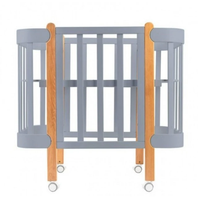 Трансформиращо Легло 5в1 Nika 60x95/60x120см Сив + Натур Ingvart
