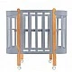 Трансформиращо Легло 5в1 Nika 60x95/60x120см Сив + Натур Ingvart