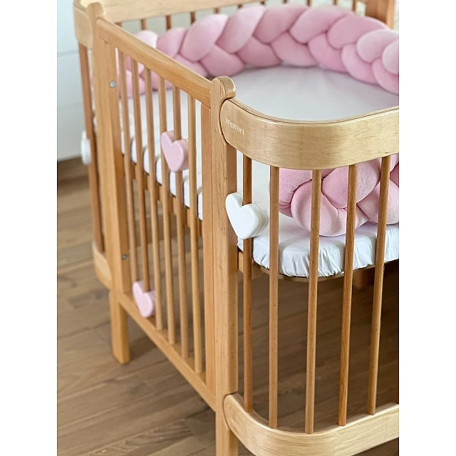 Трансформиращо Легло 5в1 Nika 60x95/60x120см Сив + Натур Ingvart