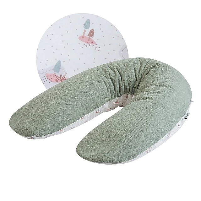 Pregnancy and Nursing Pillow Natural Green Tineo