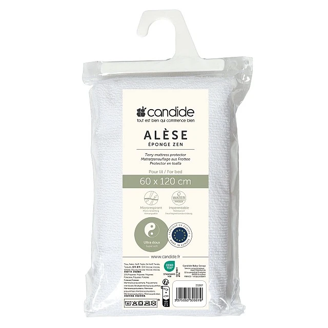 Zen Mattress Protector With Bamboo Cover 60X120Cm White Candide