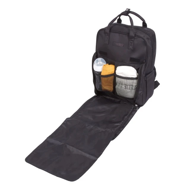 Quilted Backpack 41x30 cm Black Tineo