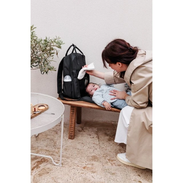 Quilted Backpack 41x30 cm Black Tineo