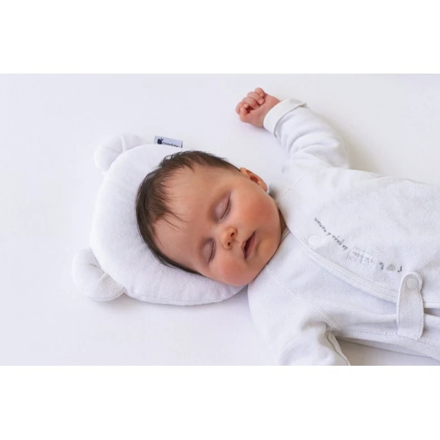 P’Tit Panda Children’s Pillow For Well Rounded Head White Candide