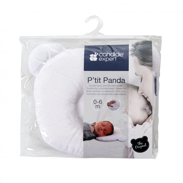 P’Tit Panda Children’s Pillow For Well Rounded Head White Candide