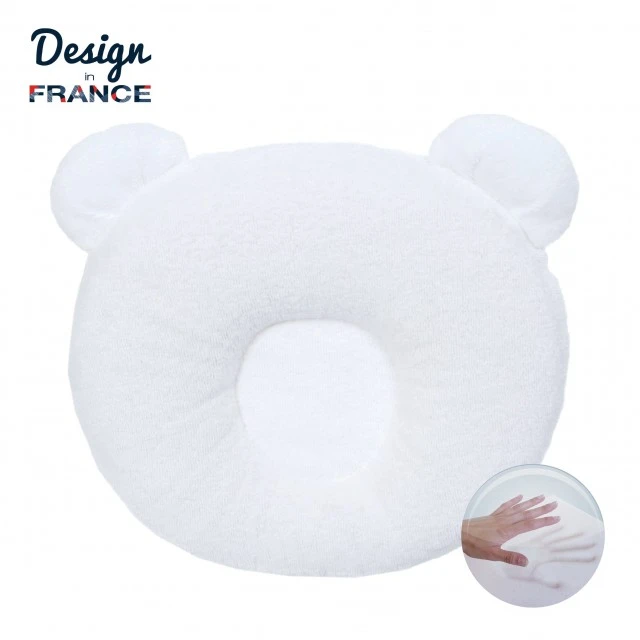 P’Tit Panda Children’s Pillow For Well Rounded Head White Candide