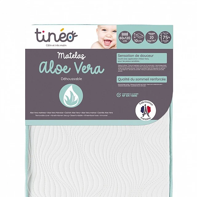 Baby Mattress Aloe Vera 60X120X10cm Tineo