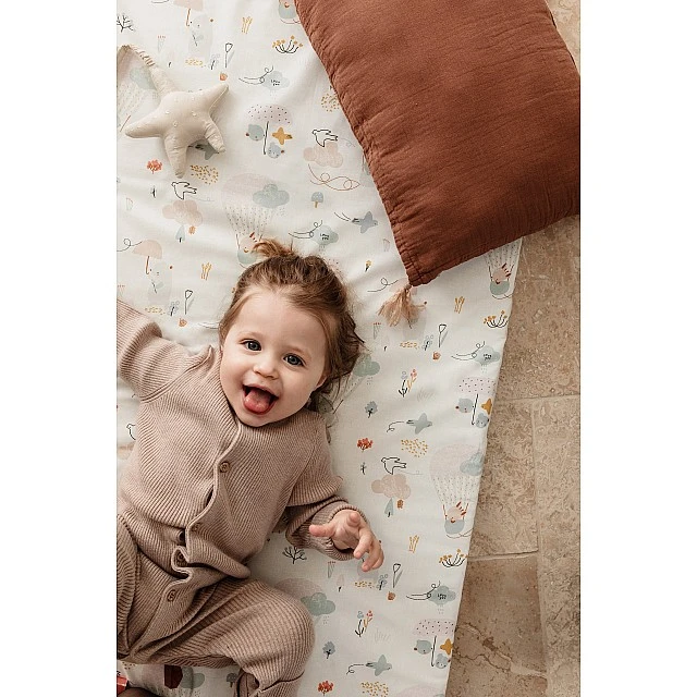 Baby travel mattress 60x120 cm – Balloons by Tineo