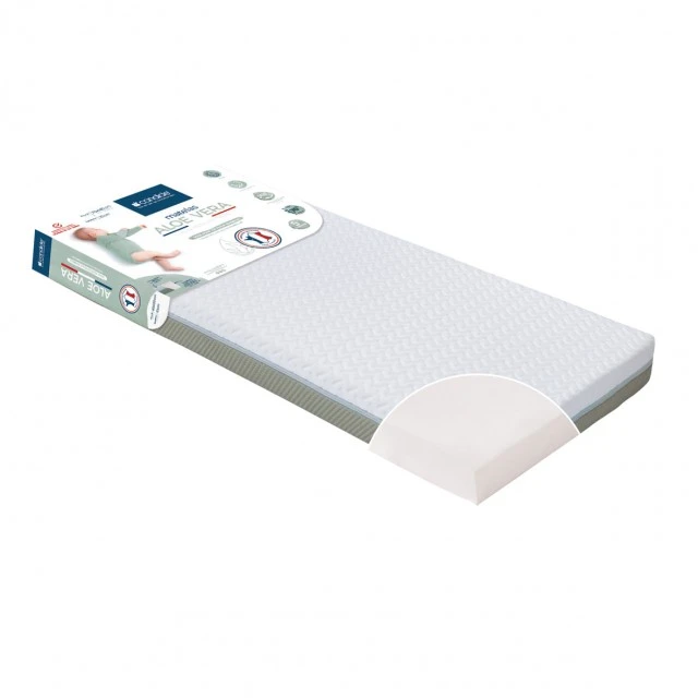 Aloe Vera mattress with removable cover for bed 60 x 120 cm (10 cm thick) Candide