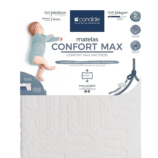 Mattress Confort Max For Bed 60X120Cm (14Cm Thickness) Candide