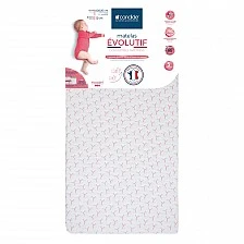 Growing-with-baby mattress 60 x 120 cm (12 cm thick) Candide