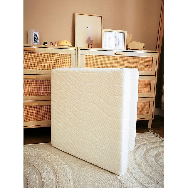 Foldable Baby Mattress 2 Parts Zen With Bamboo Cover 60x120Cm (7Cm Thickness) Candide