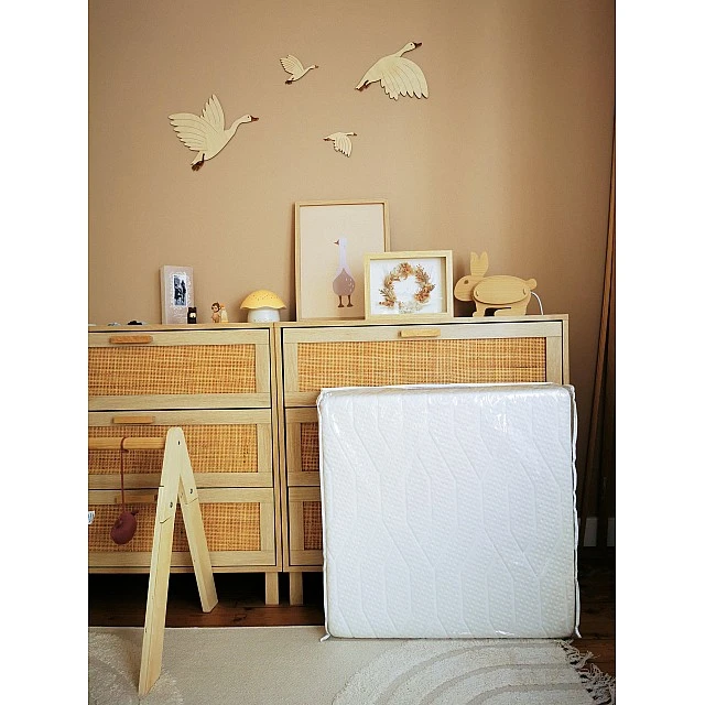 Foldable Baby Mattress 2 Parts Zen With Bamboo Cover 60x120Cm (7Cm Thickness) Candide