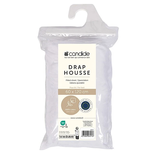 Sheet With Elastic White 60X120Cm Candide