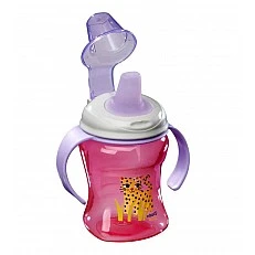 Cup for easy sipping with removable handles 260 ml. Purple Vital Baby
