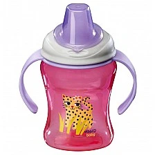 Cup for easy sipping with removable handles 260 ml. Purple Vital Baby