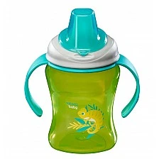 Cup for easy sipping with removable handles 260 ml. Green Vital Baby