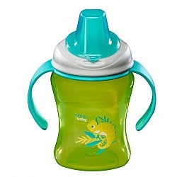 Cup for easy sipping with removable handles 260 ml. Green Vital Baby
