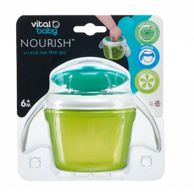 Spill-free feeding bowl Green Vital Baby