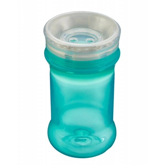 Spill-proof cup with soft silicone rim for 360° sipping Green Vital Baby