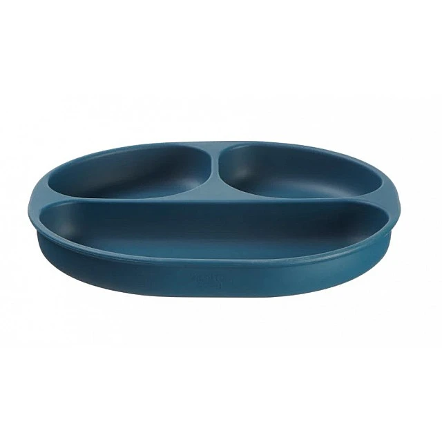 Silicone Vacuum Plate 4+ Months Blue Vital Baby