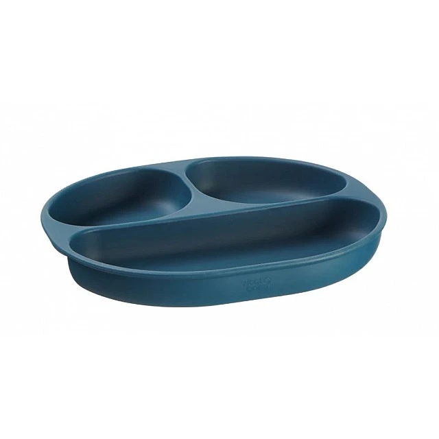 Silicone Vacuum Plate 4+ Months Blue Vital Baby