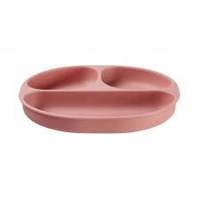 Silicone Vacuum Plate 4+ Months Pink Vital Baby
