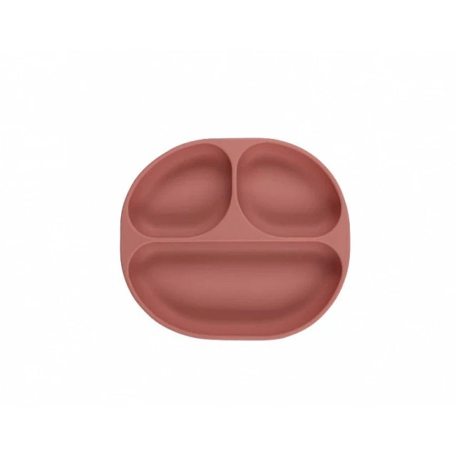 Silicone Vacuum Plate 4+ Months Pink Vital Baby