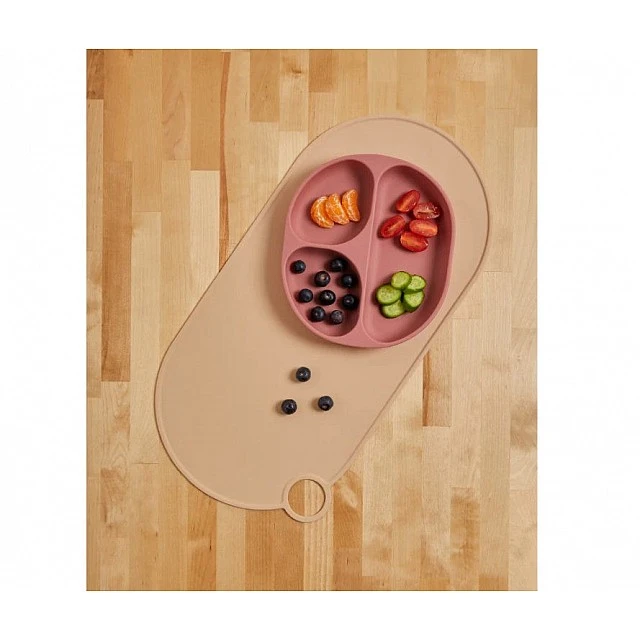 Silicone Vacuum Plate 4+ Months Pink Vital Baby