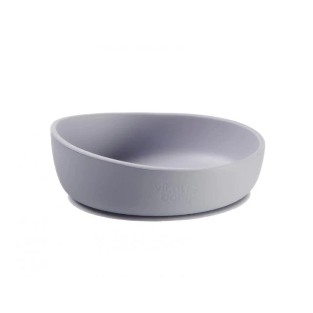 Set Silicone Vacuum Cup And Spoon Violet Vital Baby
