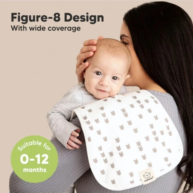 Organic Cotton Burp Cloths 5 pcs KeaBabies