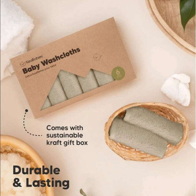 Organic Bamboo Towels 6 pcs Brown KeaBabies