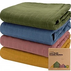 Baby Muslin Diapers/Blankets 120 x 120cm 4 pcs. KeaBabies