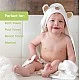 KeaBabies Organic Bamboo Brown Bear Hooded Baby Towel