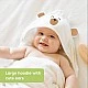 KeaBabies Organic Bamboo Brown Bear Hooded Baby Towel