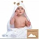 KeaBabies Organic Bamboo Brown Bear Hooded Baby Towel