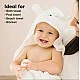 Бебешка Хавлия с качулка От Органичен Бамбук Агънце KeaBabies