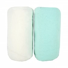 Sheets 2 Pieces 60X120Cm 100% Cotton White/Turquoise Babycalin