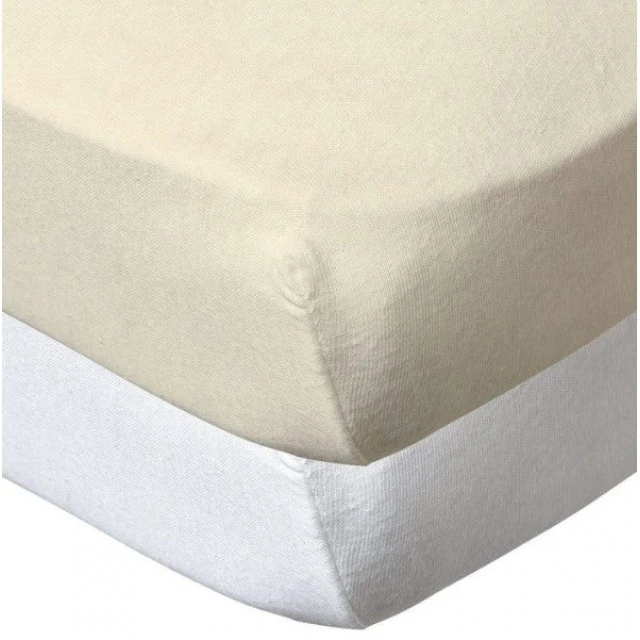 Set of 2 Sheets 60X120 Cm White + Beige Babycalin