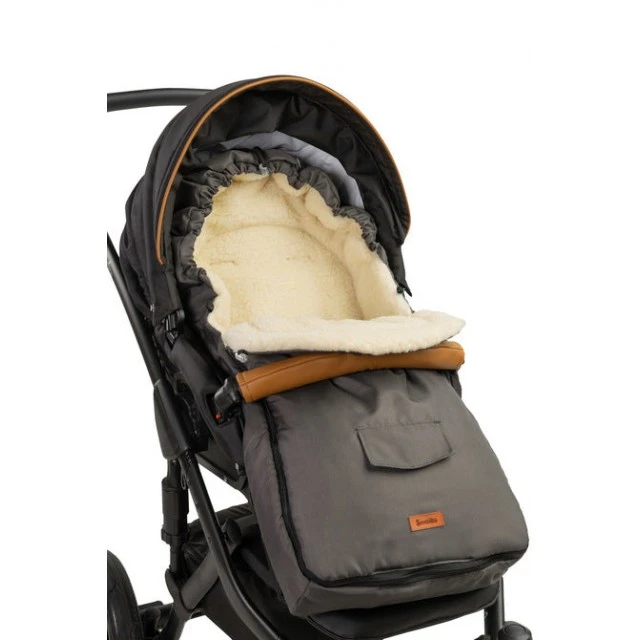 Winter Woolen Bag For Baby Stroller Graphite (95X40)