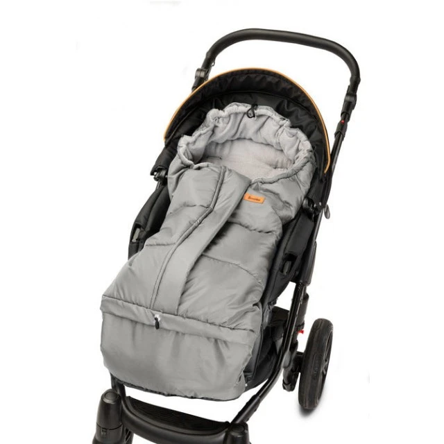 Winter fleece footmuff Combi 3-in-1 grey