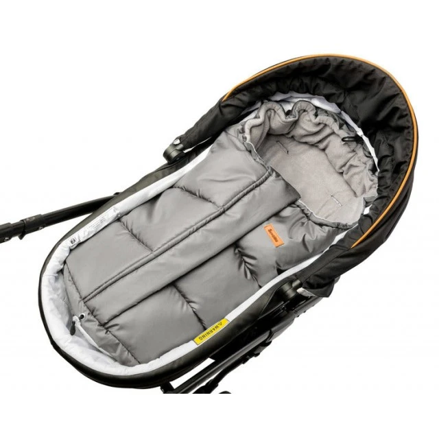 Winter fleece footmuff Combi 3-in-1 grey