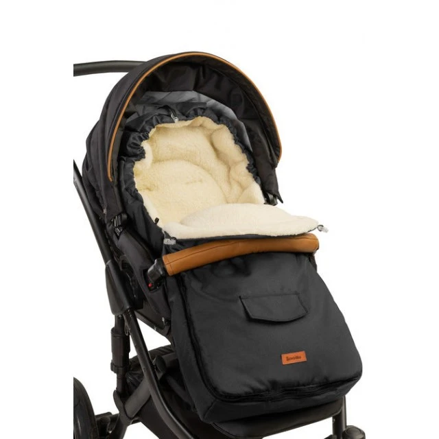 Winter Woolen Bag For Baby Stroller Black (95X40)