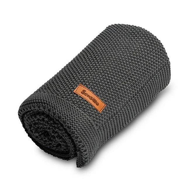 Baby Blanket 100% Cotton Graphite 100X80 Sensillo