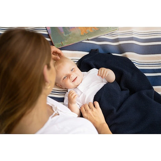 Baby Blanket 100% Cotton Graphite 100X80 Sensillo