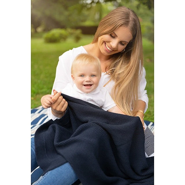 Baby Blanket 100% Cotton Graphite 100X80 Sensillo