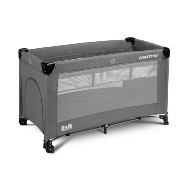 Collapsible bassinet with drop side Esti Graphite Caretero