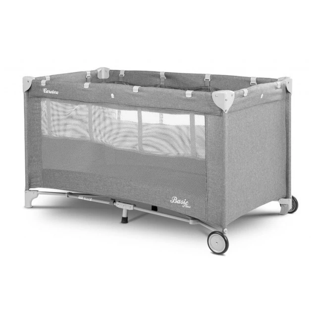 Folding travel bassinet 1 level Basic Light Gray Caretero