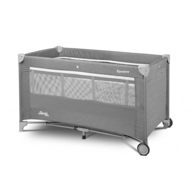 Folding travel bassinet 1 level Basic Light Gray Caretero